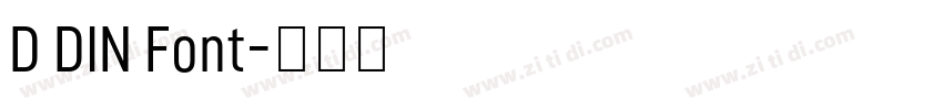 D DIN Font字体转换